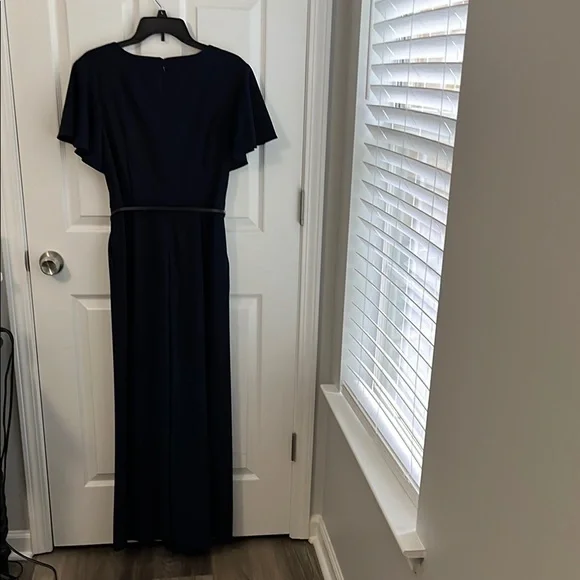 Calvin Klein Blue Jumpsuit With Belt Dress Size 8 - Picture 3 of 15